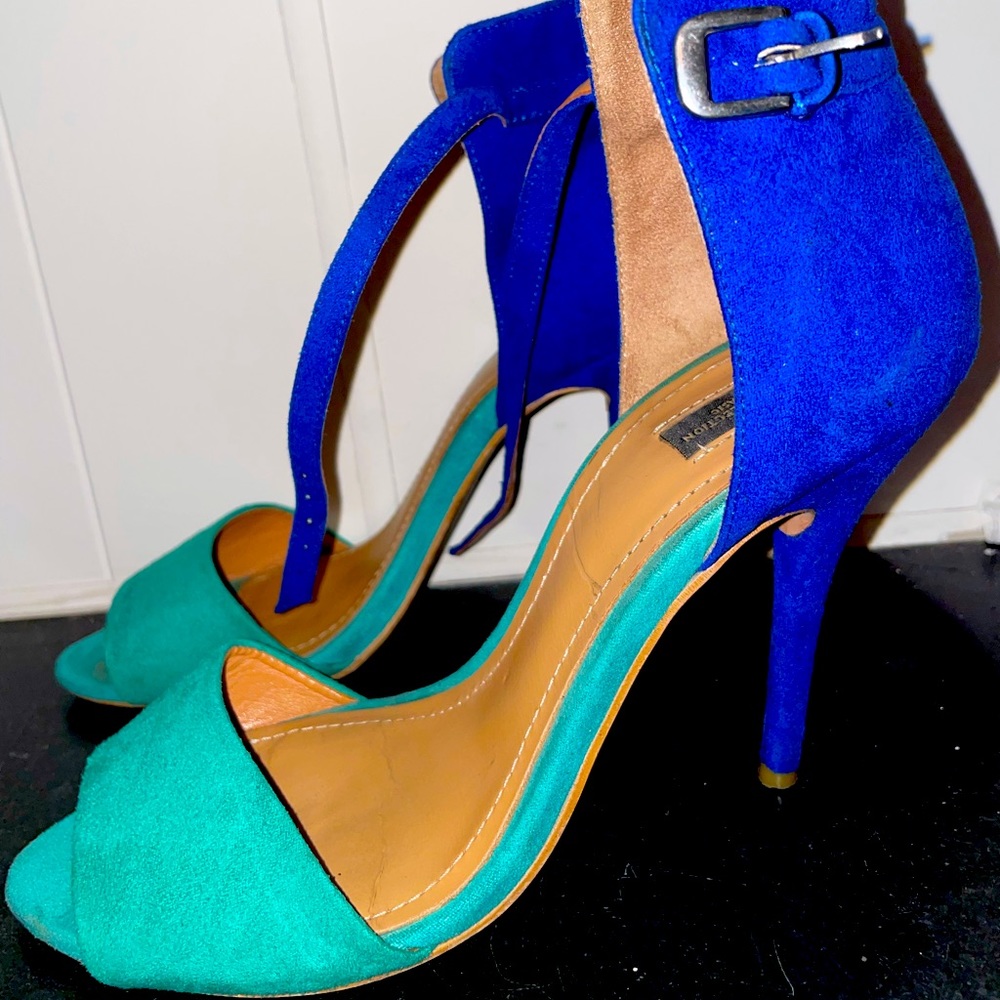 Zara color block heels